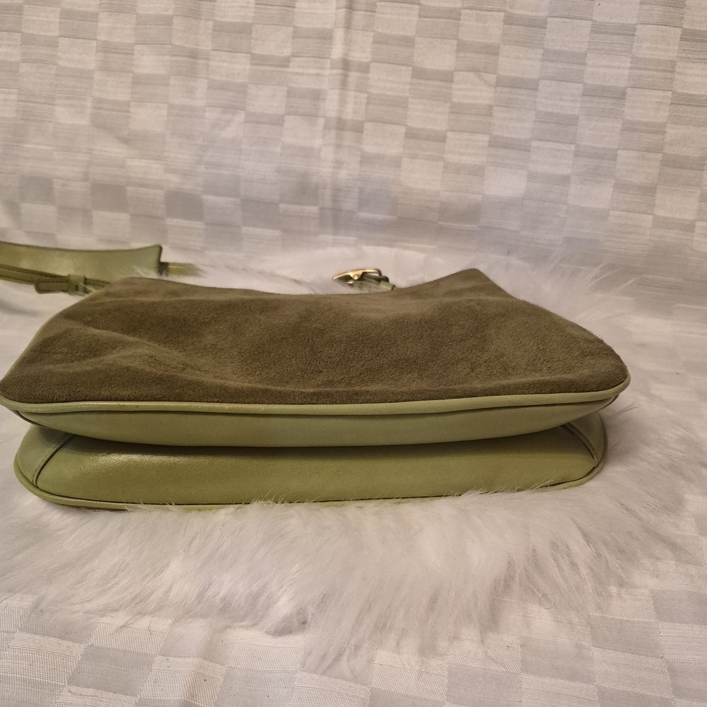 Coach Vintage Girlie Suede Hobo Lime Green. - Picture 4 of 6